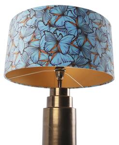 Asztali lámpa bronz bársony pillangó árnyalattal 50 cm - Bruut