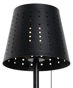 Kültéri állólámpa fekete, LED-del, 3 fokozatban szabályozható napkollektorral - Ferre