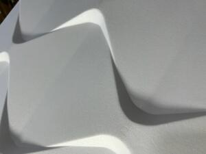 MYWALL HARMONY modern mintás festhető fehér falpanel, polisztirol anyagból, beltéri faldekoráció (60x60cm)