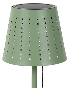 Kültéri asztali lámpa zöld, LED 3 fokozatban szabályozható újratölthető és napelemes - Ferre