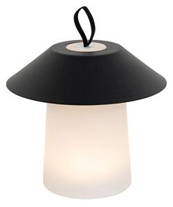Asztali lámpa fekete, LED 3 fokozatban szabályozható újratölthető - Ivan