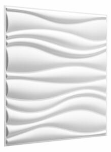 Falburkolat - Wallart Waves - Hullám mintás 3D környezetbarát falpanel, festhető 50x50 cm
