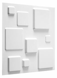 Wallart Squares - Négyzetek modern 3D környezetbarát falpanel, festhető 50x50 cm