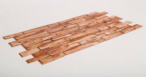 FLEXWALL Karelian kőmintás PVC falpanel barna 98×49,5 cm, beltéri falburkolat