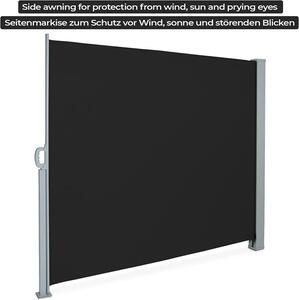 JAGO Behúzható oldalsó napellenző 180 x 300 cm fekete