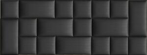 Műbőr falvédő-189 sötét színű fekete panel faldekoráció (200x75 cm)