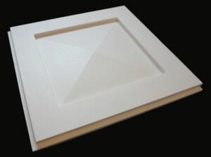 PIRAMIDA piramis fehér festhető polisztirol dekor falpanel (50x50cm)