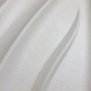 MYWALL OCEAN hullámos fehér EPS polisztirol festhető falpanel, modern falburkolat 3d (60x60cm)