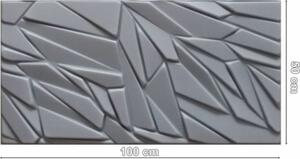 Polistar Rock szürke polisztirol 3d fali panel (50x100cm), beltéri falburkolat