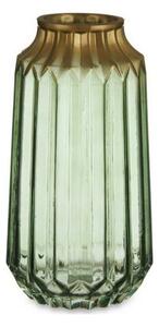 Gift Decor Váza Aranysárga Zöld Üveg (13 x 23,5 x 13 cm)