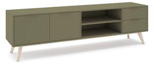 Zöld matt TV-állvány 180x53x40 cm Campus – Marckeric