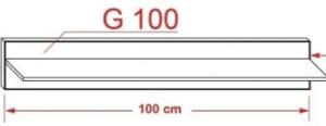 Prince concept Gordia függőpolc fekete (100cm)