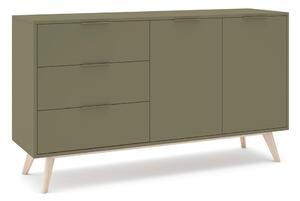 Zöld matt komód 140x81x40 cm Campus – Marckeric