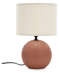 Terrakotta színű kerámia asztali lámpa textil búrával (magasság 32 cm) Irvin – Yes Everyday