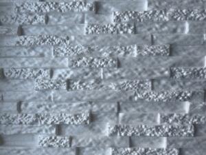 MYWALL KAMIEN vékony kőmintás fehér festhető EPS polisztirol falpanel, beltéri hungarocell falburkolat (60x60cm)