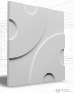 Loft-3D Dekor-2 beltéri festhető gipsz 3d dekor falpanel fehér