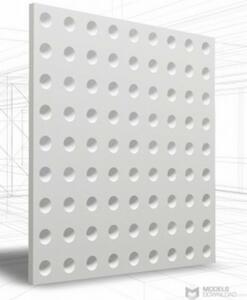 Loft-3D Dekor-10 beltéri festhető gipsz 3d dekor falpanel fehér