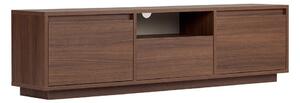 Sötét natúr színű TV-állvány diófa dekorral 160x42x30 cm Sentinel – Kalune Design