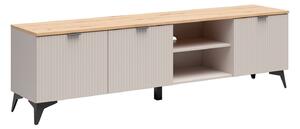 TV-állvány Ruvmeli 110, Laminált forgácslap, 56x196x41cm, Kasmír, Artisan tölgy
