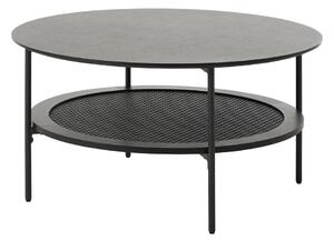 Fekete kerek dohányzóasztal ø 80 cm Pensacola – Unique Furniture