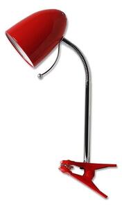 Aigostar B.V. Aigostar - Csipeszes asztali lámpa 1xE27/36W/230V piros/króm AI0350