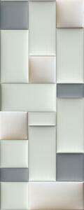 Előszobafal-15 modern design 3d Kerma falpanelekből, hátfalpanel, fehér, beige, szürke színű