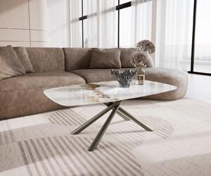 DELIFE Dohányzóasztal Edge hajóformájú 120x70 cm kerámia Minas Melange Sarity fém titán színű effektfinish