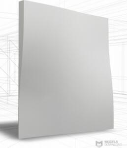 Loft-3D Dekor-18 beltéri festhető gipsz 3d dekor falpanel fehér sima