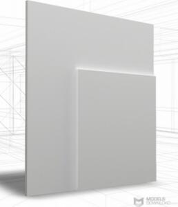 Loft-3D Dekor-6 beltéri festhető gipsz 3d dekor falpanel fehér