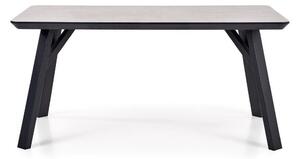 Asztal Houston 288, Beton, Fekete, 76x90x160cm, Közepes sűrűségű farostlemez, Fém