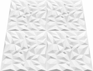 Polistar Ametyszt fehér festhető polisztirol falpanel, burkolat (50x50cm), hungarocell dekor 3d
