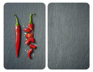 Edzett üveg tűzhely fedőlap szett 2 db-os 30x52 cm Cayenne – Wenko