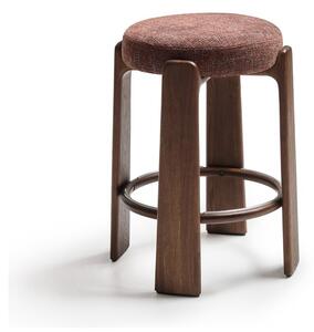 Barna-sötét natúr színű kőrisfa bárszék (ülésmagasság 65 cm) Granite – Kave Home