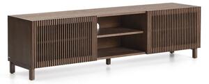 Sötétbarna TV-állvány diófa dekorral 180x49,5x42,5 cm Beyla – Kave Home