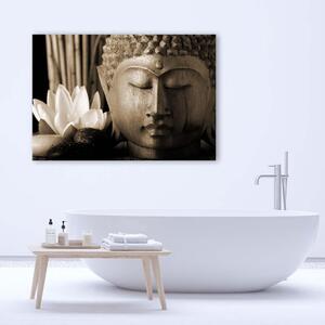 Gario Vászonkép Buddha fej liliommal Méret: 60 x 40 cm