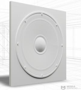 Loft-3D Dekor-11 beltéri festhető gipsz 3d dekor falpanel fehér hangfal