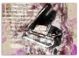 Gario Vászonkép Zongora - absztrakt Méret: 60 x 40 cm