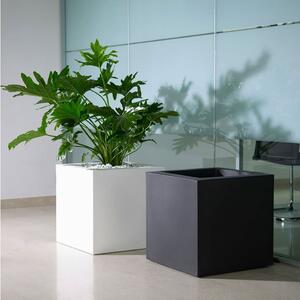 Kube virágcserép 50 cm antracit – letisztult design - Antracit - 31 - 50 cm - Europlast