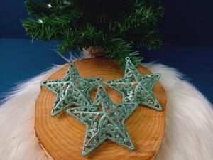 Karácsonyfadísz - csillag 3db 10cm MINT