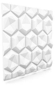 MYWALL HEX modern mintás fehér festhető polisztirol falpanel, 3d modern dekoráció (60x60cm)
