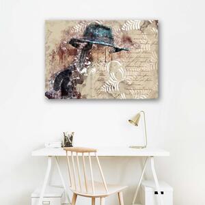 Gario Vászonkép Kék kalapos no Méret: 60 x 40 cm