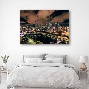 Gario Vászonkép Modern város éjszaka Méret: 60 x 40 cm