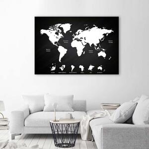 Gario Vászonkép VilágtérVászonkép És kontinensek Méret: 60 x 40 cm