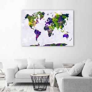 Gario Vászonkép Festett világtérkép Méret: 60 x 40 cm