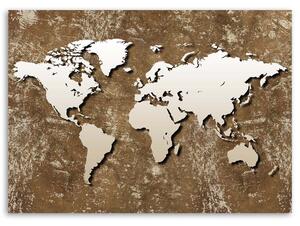 Gario Vászonkép Régi retro világtérkép Méret: 60 x 40 cm