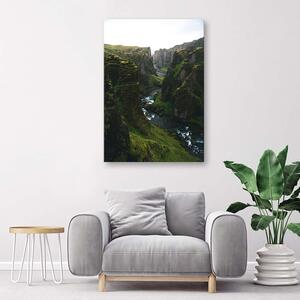 Gario Vászonkép Hegyvidéki táj folyóval Méret: 40 x 60 cm