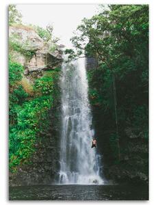 Gario Vászonkép Férfi ugrik le egy vízesésrol Méret: 40 x 60 cm