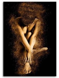 Gario Vászonkép Meztelen noi test aranyporban Méret: 40 x 60 cm