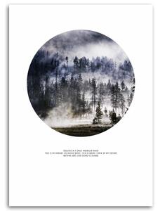 Gario Vászonkép Ködös erdő Méret: 40 x 60 cm