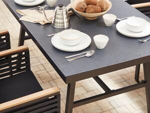 Fekete Kerti Étkezőasztal 150 x 90 cm CANETTO